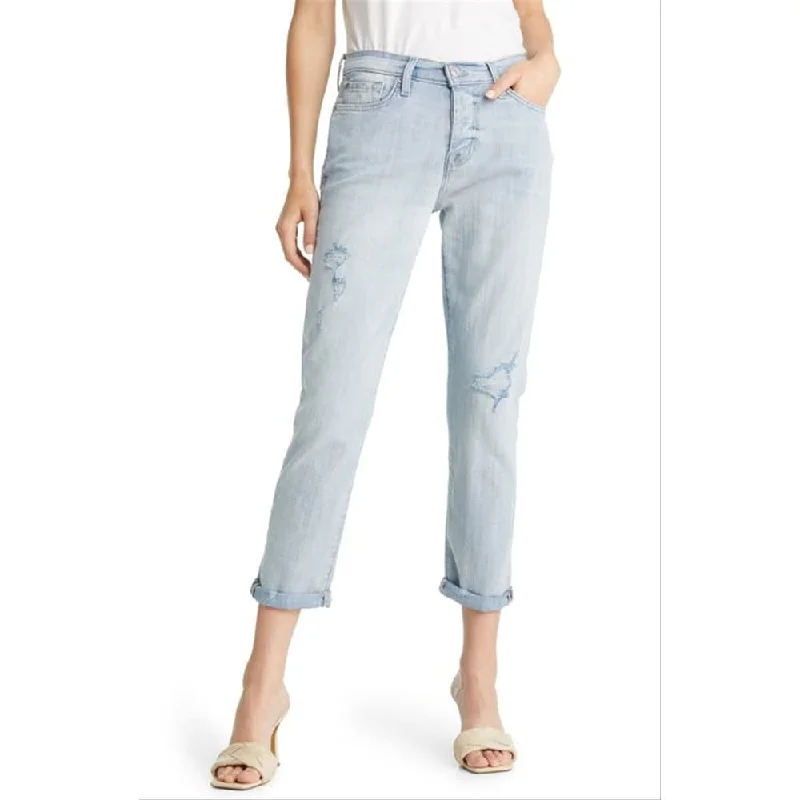 Jen7 Women's Josefina High Waist Ankle Boyfriend Jeans Blue Size 32