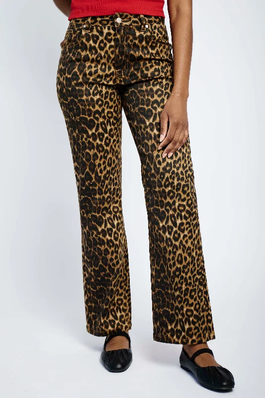 Straight leg Stretch jeans in Animal