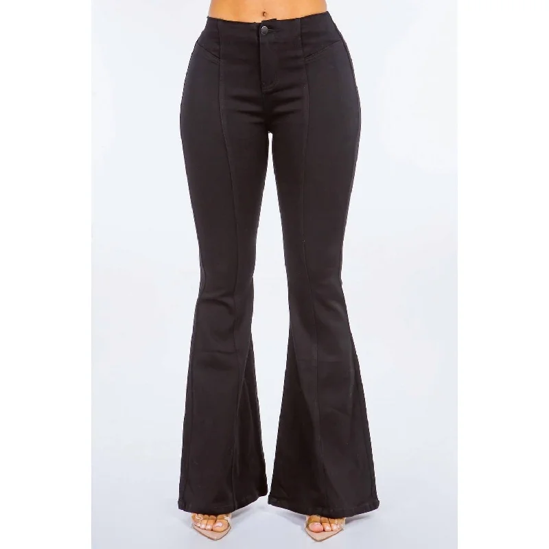 American Bazi - High Waist Pull On Flare Jeans