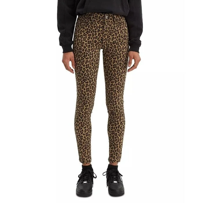 Levi's Women's 720 Animal Printed Super Skinny Jeans Leopard Print Size 26