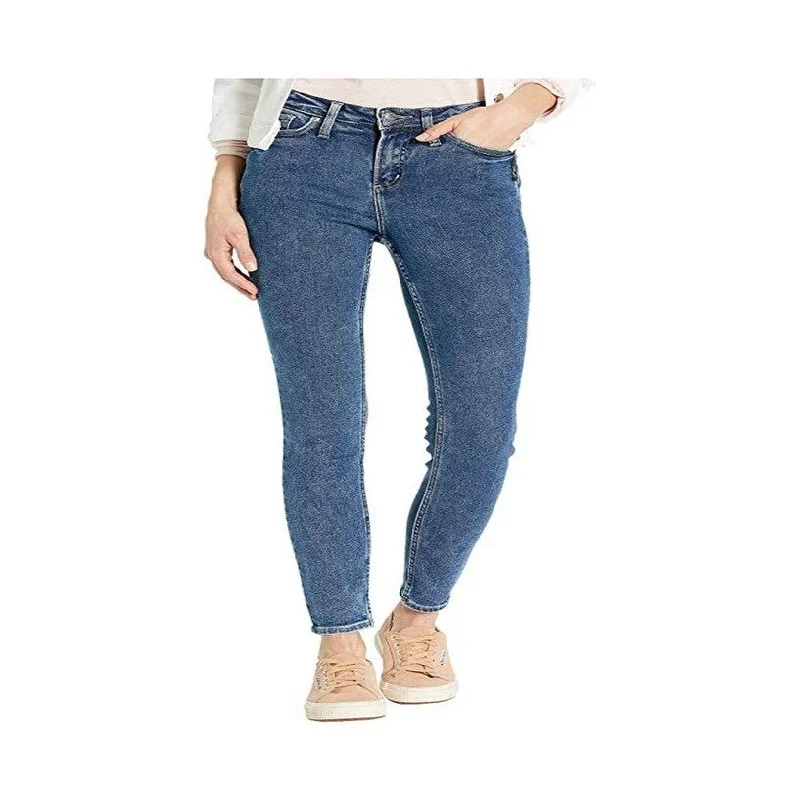 Silver Jeans Co. Women's Denim High Note Skinny Jeans Blue Size 29