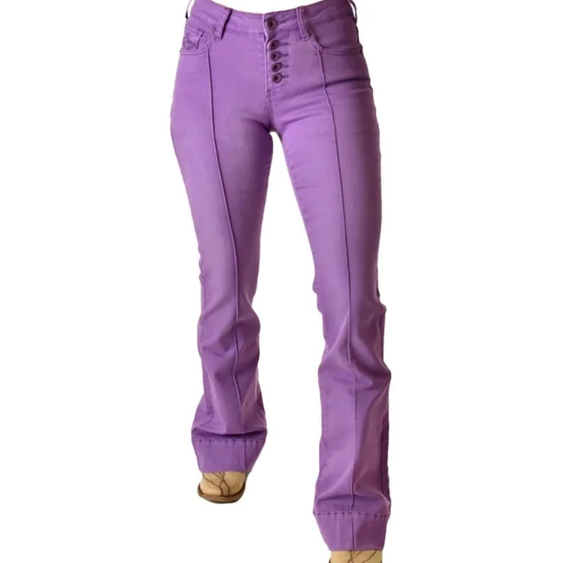 Cowgirl Tuff Western Jeans Womens Flare Grape Escape Purple JGRAPE