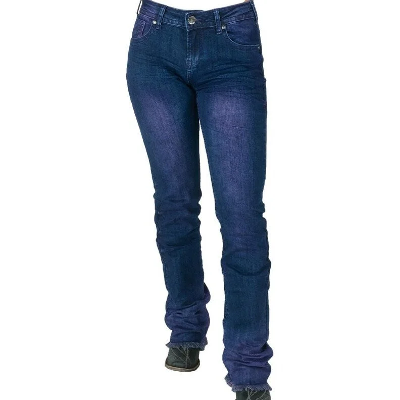 Cowgirl Tuff Western Jeans Womens Take A Dip Bootcut Purple JKDPUR