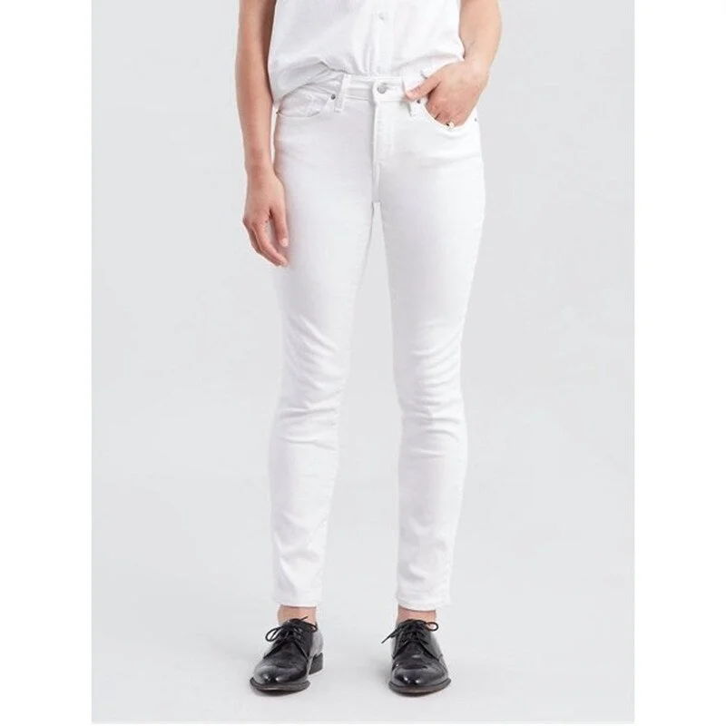 Levi's Women's Classic Modern Mid Rise Skinny Jeans White Size 14