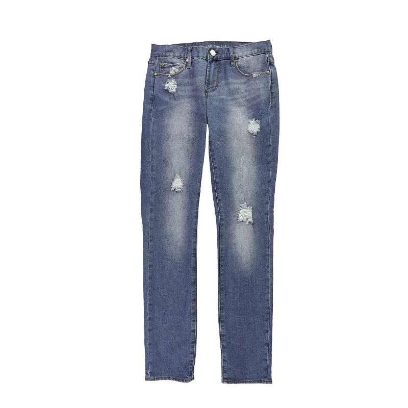 Articles Of Society Womens Distressed Straight Leg Jeans