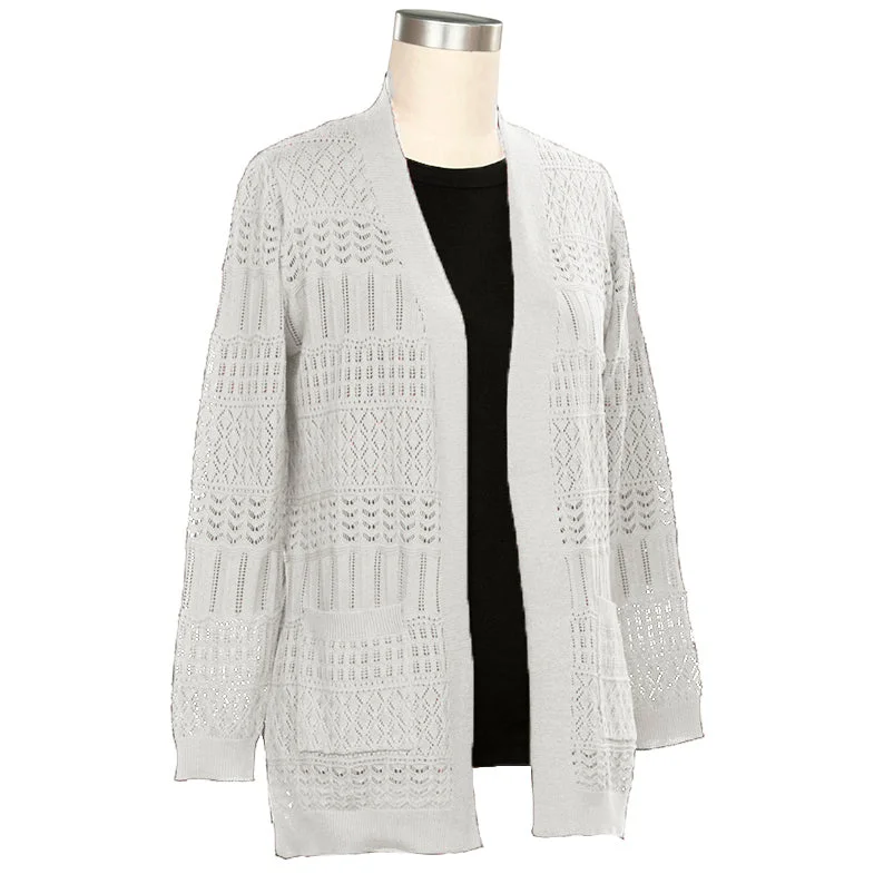 Women's Long-Sleeve Maria Solid Cardigan 1319