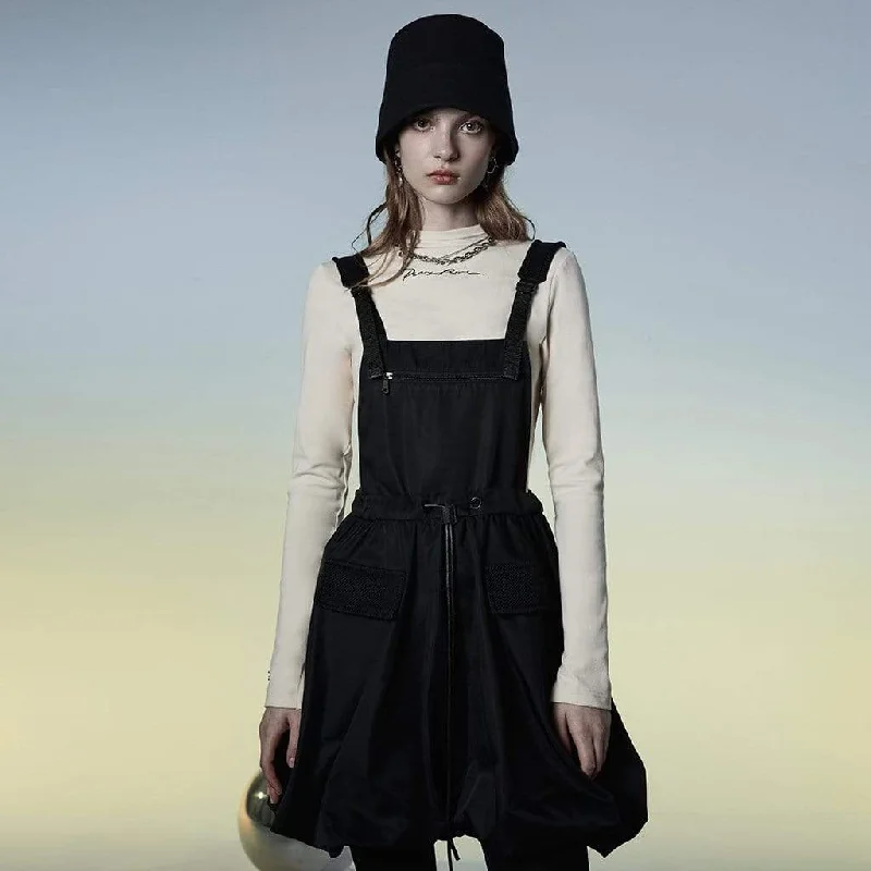 Women's Punk Drawstring Suspender Skirt