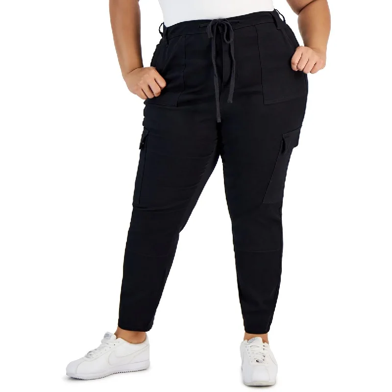 Plus Womens High-Rise Cargo Skinny Pants