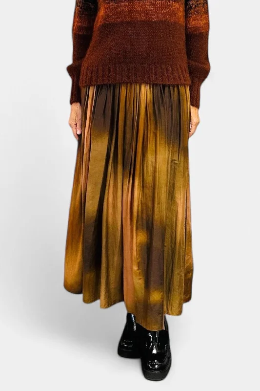 Atacalco Loreta Midi Skirt In Earth Tones