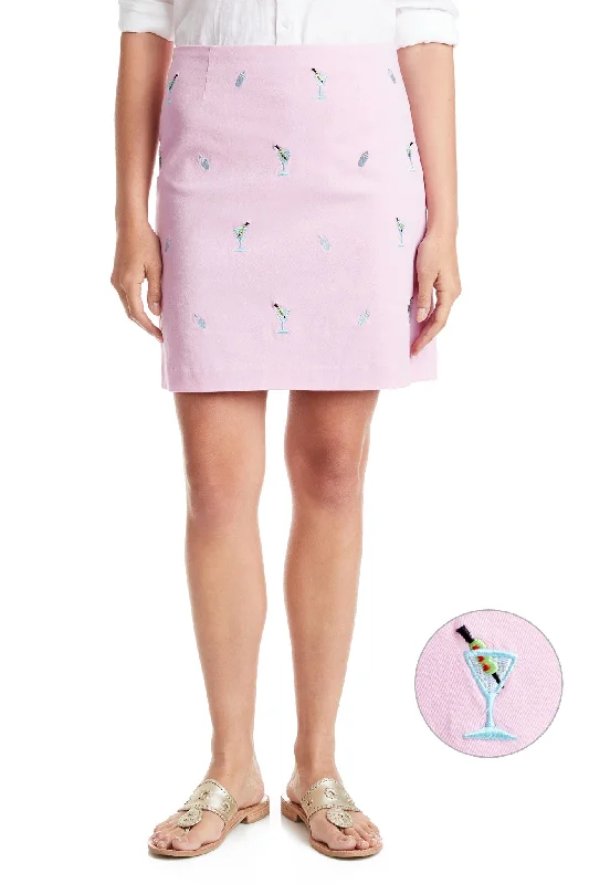 Ali Skirt Stretch Twill Pink with Martini and Shaker