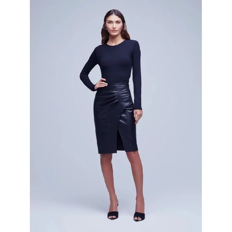 -Maude Pleated Pencil Skirt