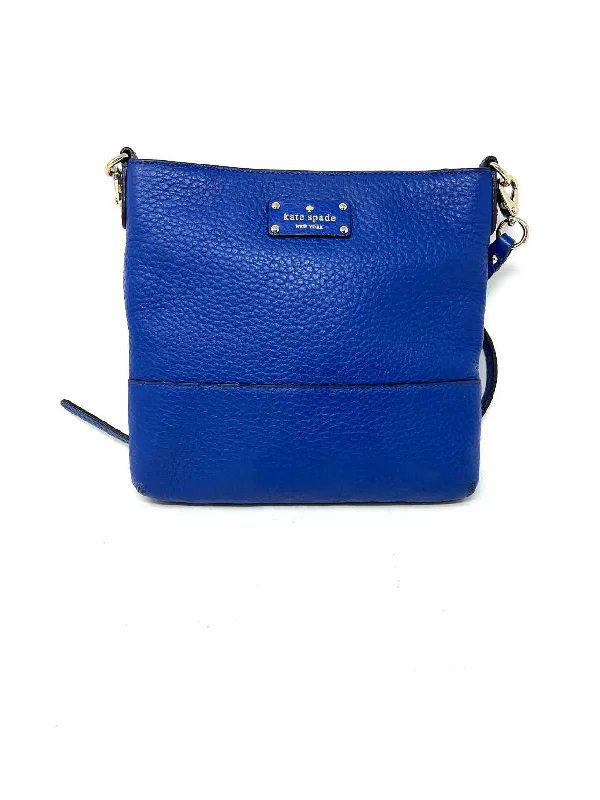 Kate Spade Cobalt Pebbled Leather AS IS Designer Crossbody Purse