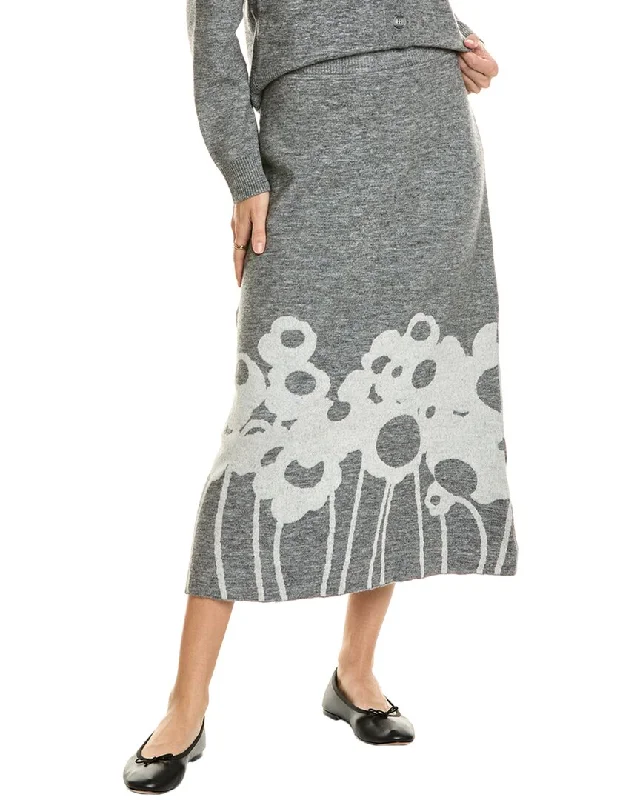 Marimekko Pieli Lammet Wool-Blend Pencil Skirt