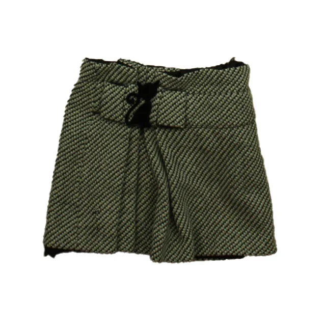 Floriane Girls Black | Ivory Tweed Skirt