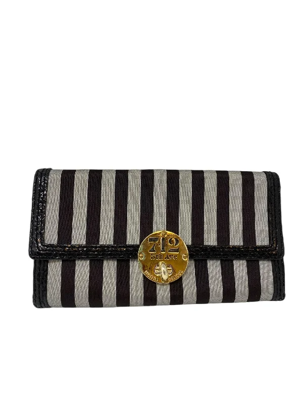 Henri Bendel Brown Print Wallet