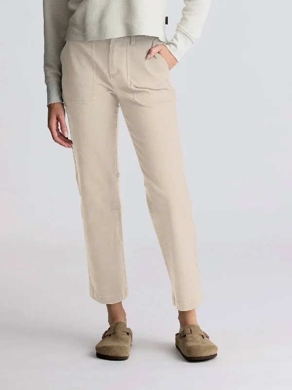 Folly Twill Pants In Stone