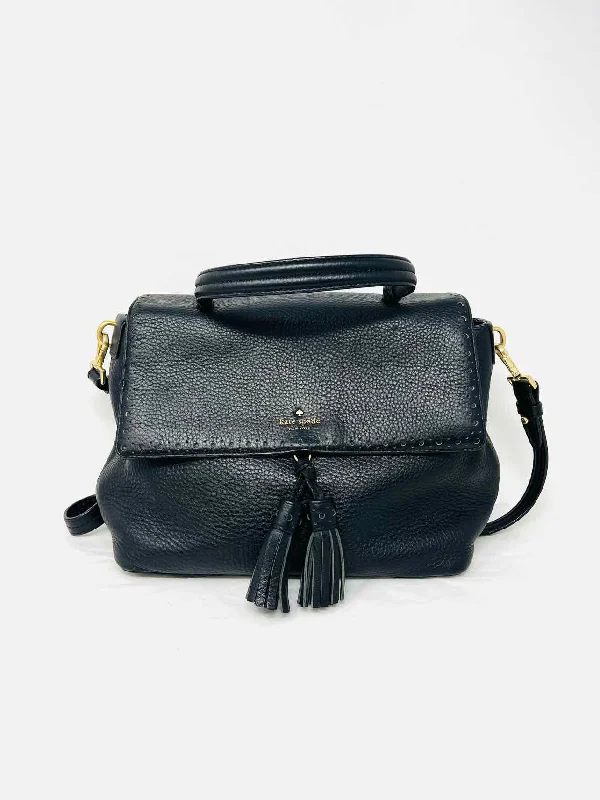 Kate Spade Size Black/Gold Tassel Leather AS IS Designer Satchel