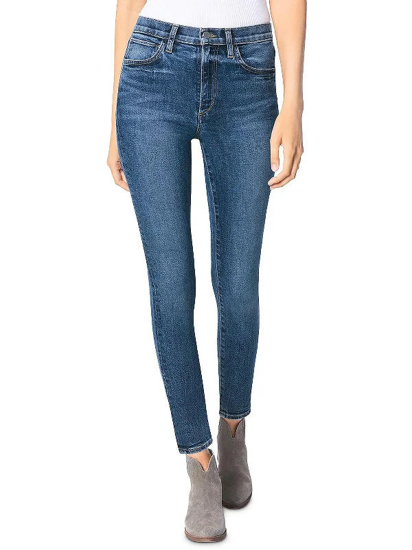 Womens Ankle High Rise Skinny Jeans