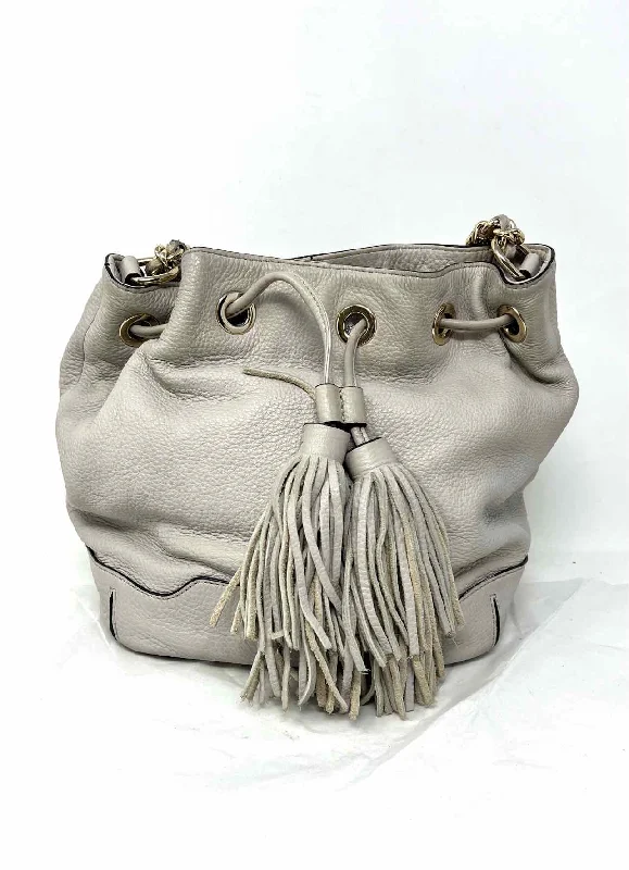 Rebecca Minkoff Taupe Bucket Pebbled Leather W/ DUST BAG Designer Purse