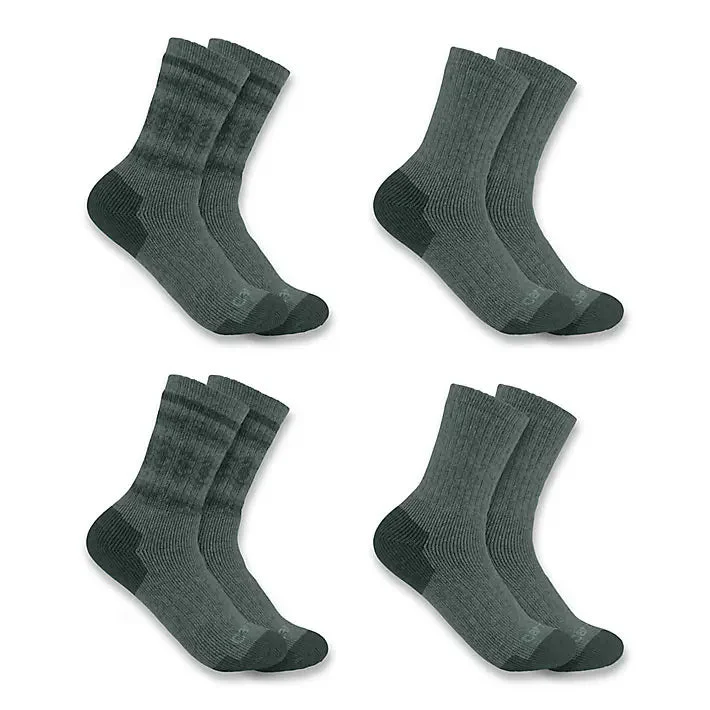 Women's 4-Pack Heavyweight Synthetic-Wool Blend Crew Socks SC5544-WASST