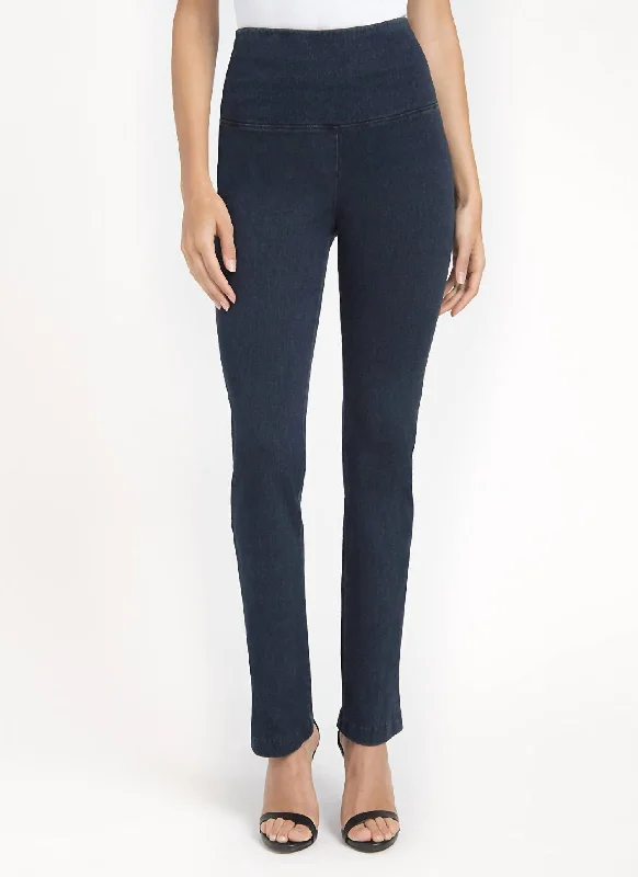 Denim Straight Leg Pants In Indigo