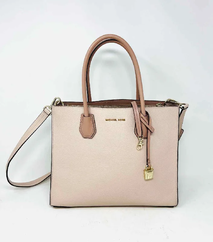 Michael Michael Kors Lt Pink/Dusty Rose Tote Colorblock Leather Designer Satchel