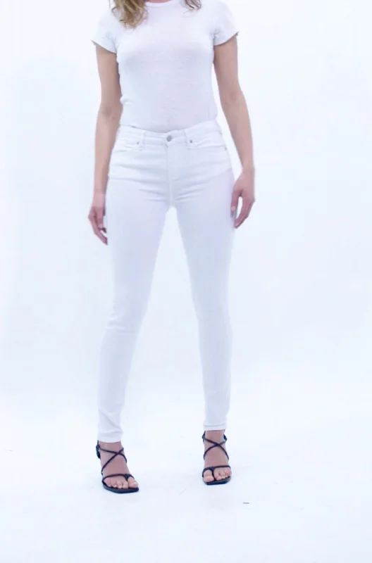 Blair Mid Rise Straight Jean In White