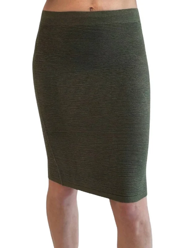 Ottoman Pencil Skirt In Army