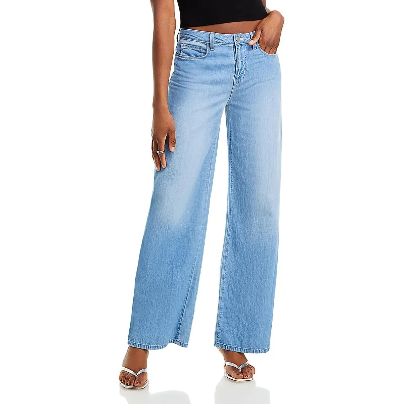 Womens High Waisted Lightwash Palazzo Pants