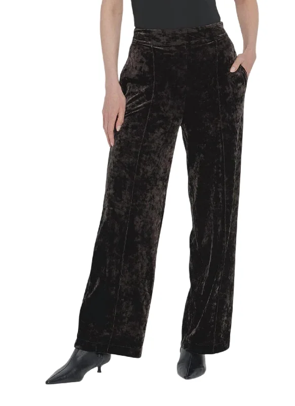 Shay Crushed Velvet Suite Pant In Double