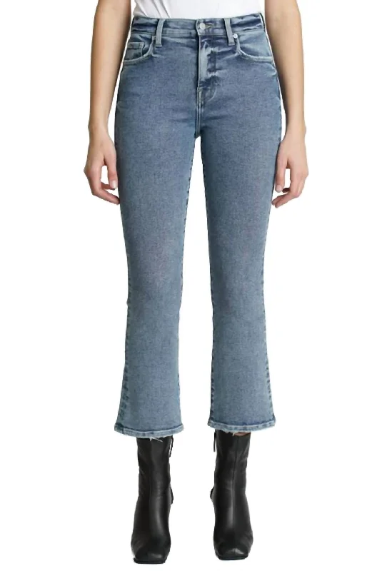 Lennon High Rise Crop Boot Cut Jean In Glitch