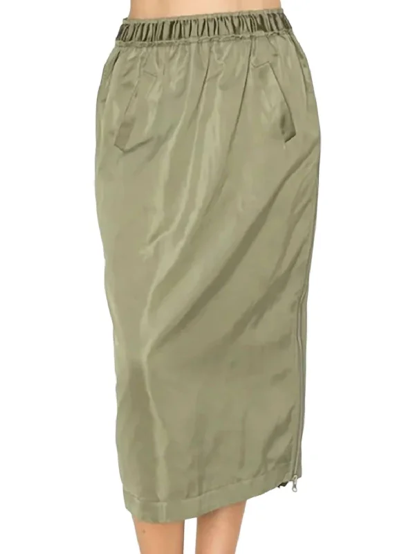 Jelanie Skirt In Olive Green