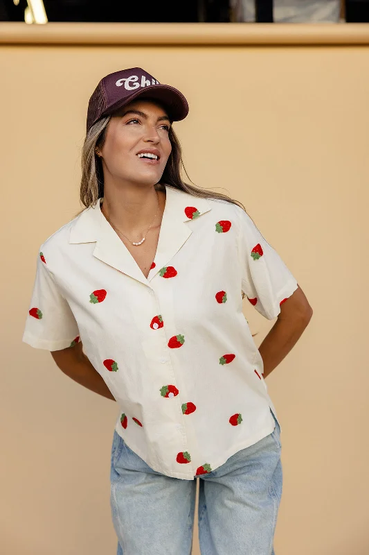 The Strawberry Button Blouse