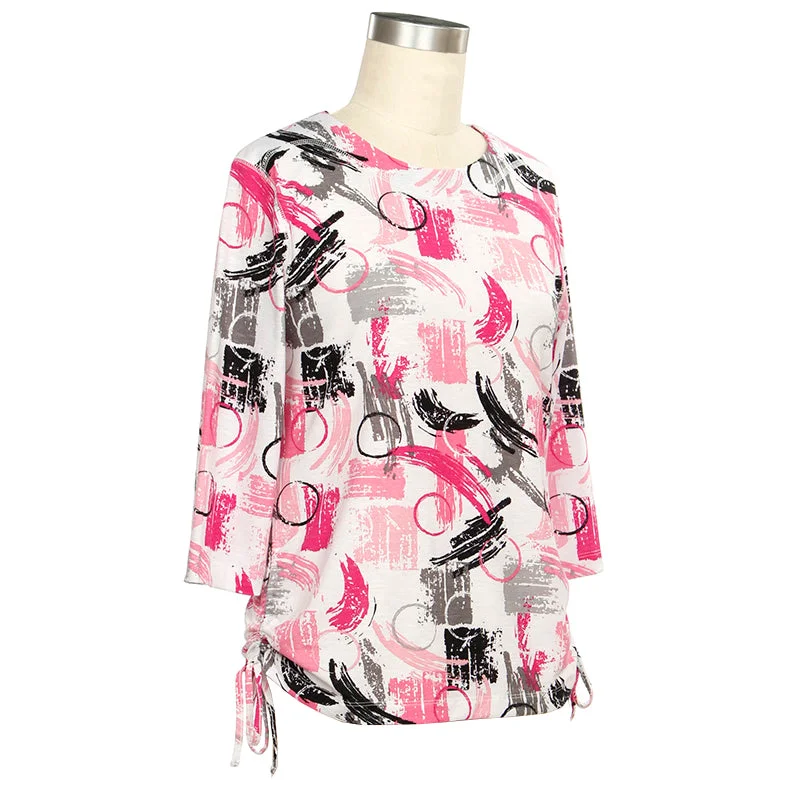 Women's 3/4 Sleeve Molly Print Top 493B