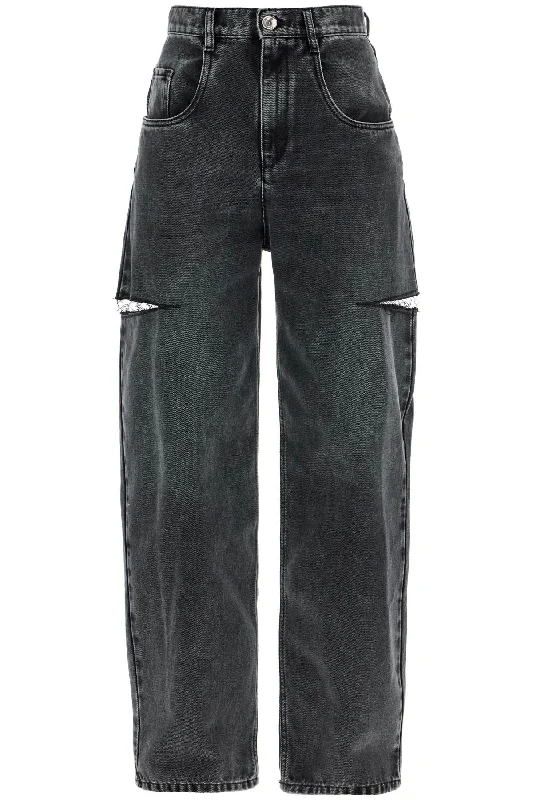 Maison Margiela Women's Loose Cut Jeans With Distressed