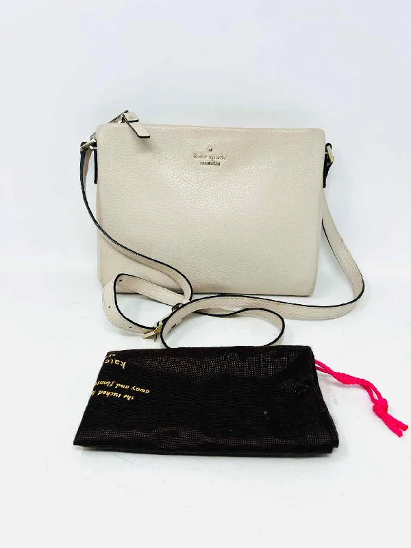 Kate Spade Bone Pebbled Leather W/ BAG! Designer Crossbody Purse