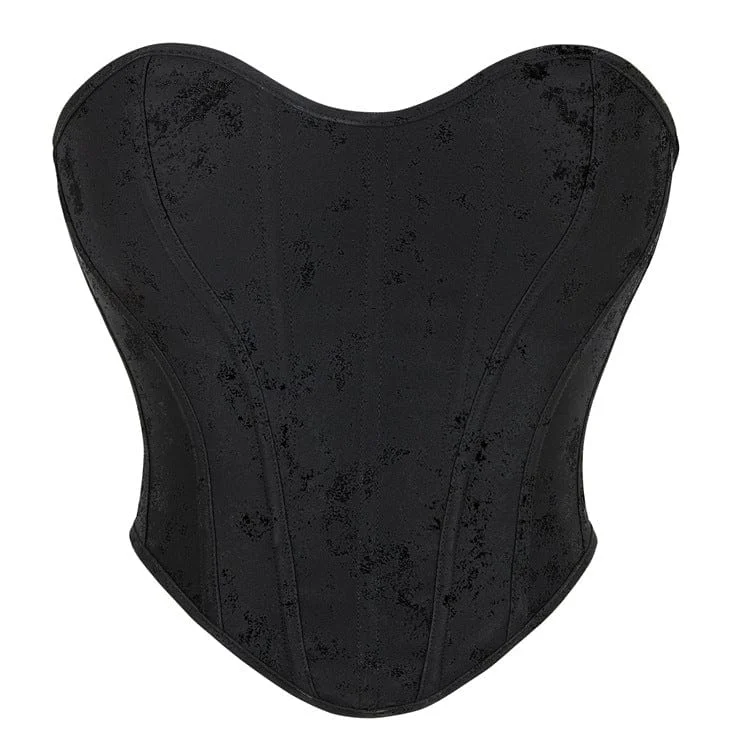 Women's Gothic Flannelette Zipper Overbust Corset