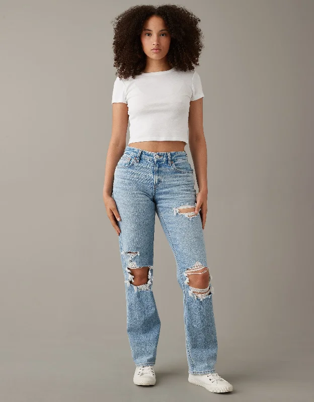 AE Stretch Curvy High-Waisted Straight Jean