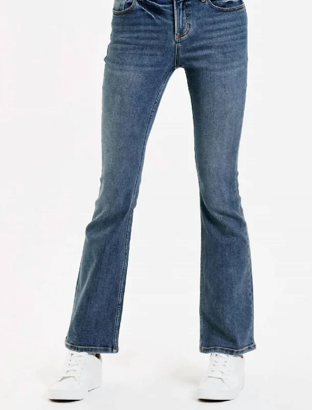 Jax Mid Rise Bootcut Jeans - Silverdale In Blue