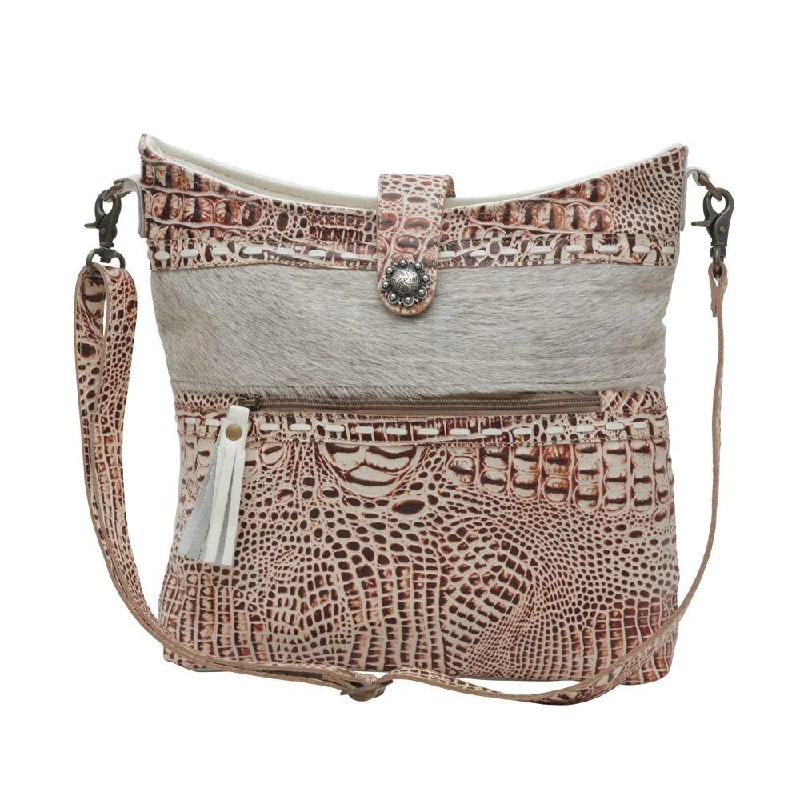 Smokey Leather & Hairon Shoulder Bag