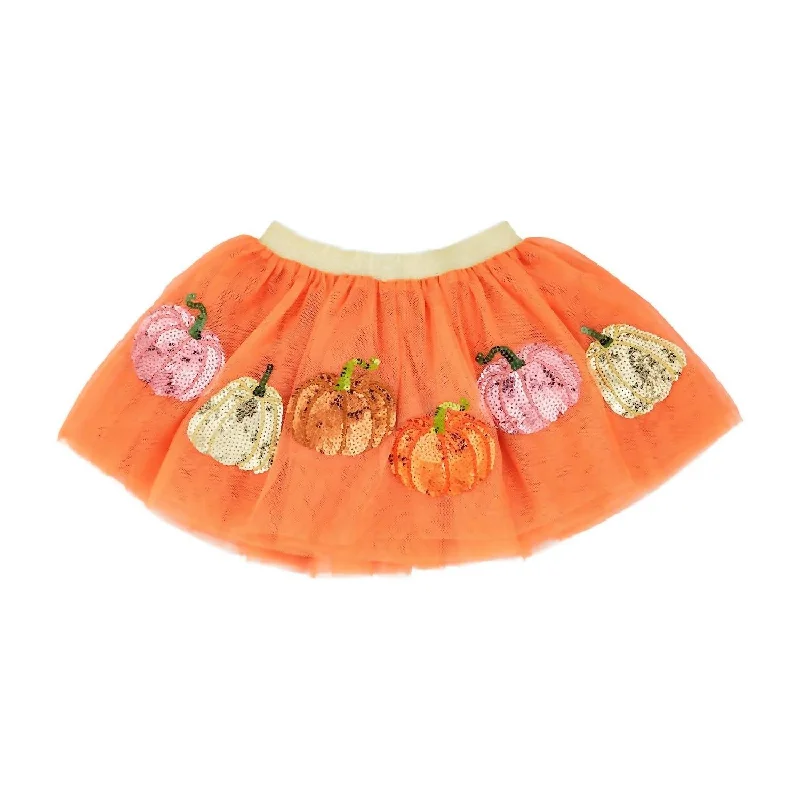 Pumpkin Patch Sequin Tutu In Orange