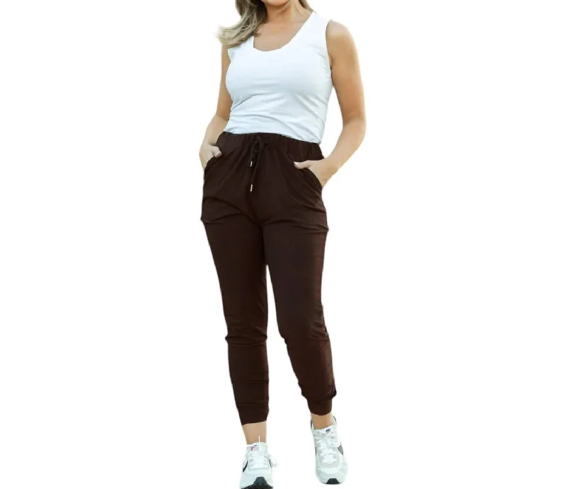 Brianna Joggers In Brown