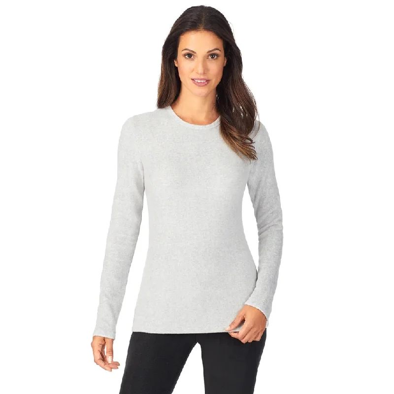 Women's Fleecewear with Stretch Long-Sleeve Crew Top CD8427065