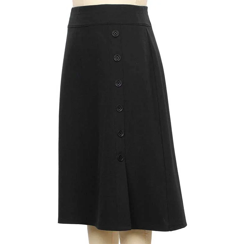 Women's Begin Again Ponte Button Skirt 2376