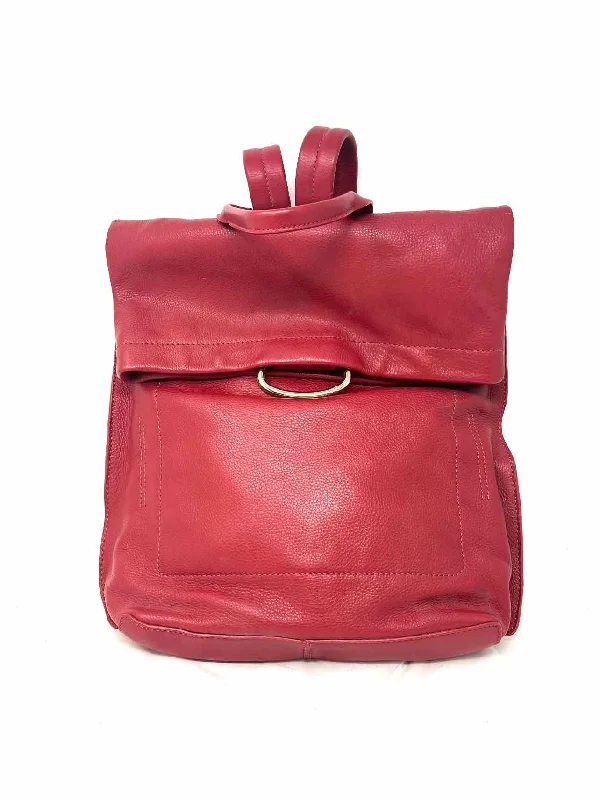 Kooba Red Pebbled Leather Designer BackPack