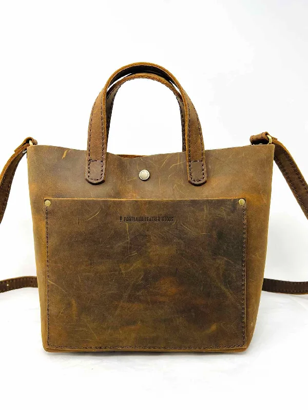 Portland Leather Goods Bronze Solid Leather Designer Satchel