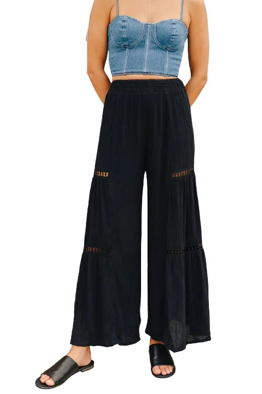 Flare Lace Pant In Black