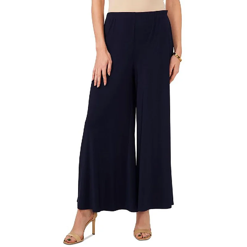 Womens Solid HighW Palazzo Pants