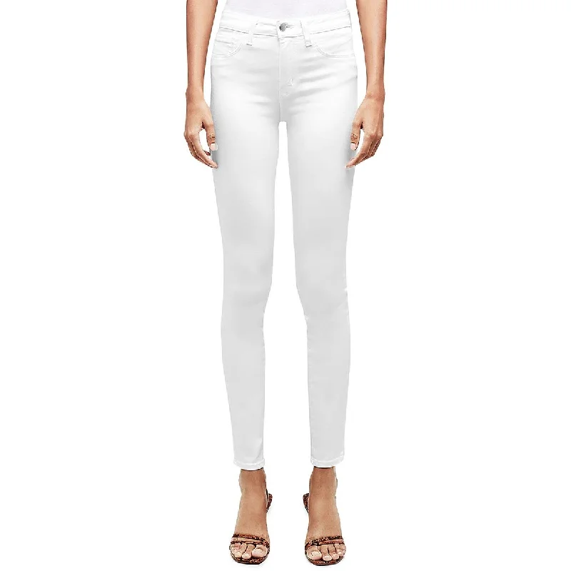 Womens Lightwash Pocket Skinny Pants