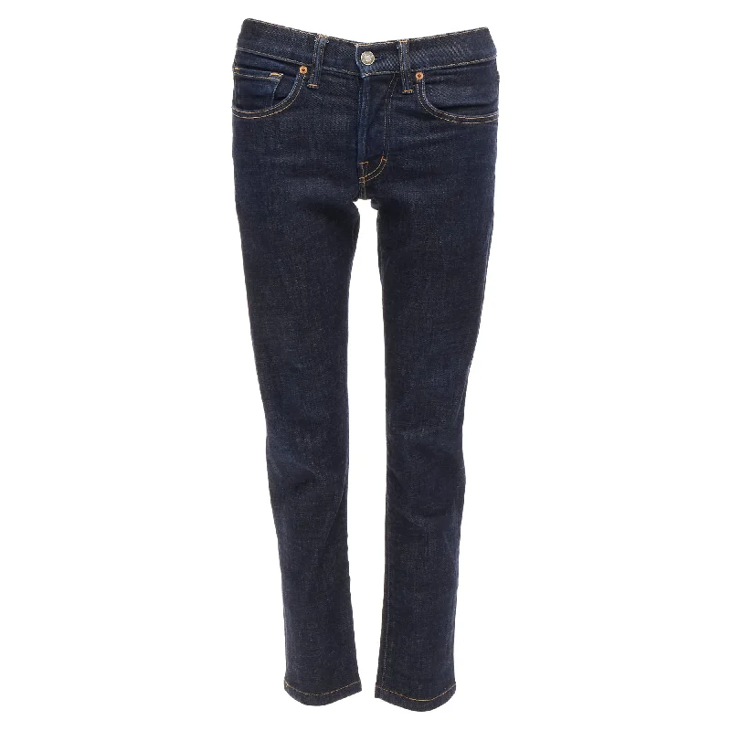 Tom Ford classic washed denim logo tag cropped jeans